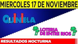 Resultados Quinielas nocturnas de Córdoba y Entre Rios Miércoles 17 de Noviembre