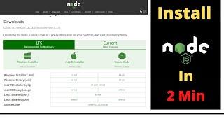 How To Install Nodejs In Windows 7 / 8 / 10 / 11