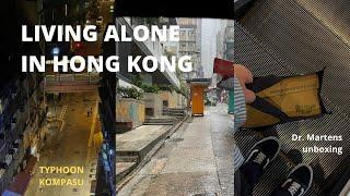 (Vlog) Living Alone in Hong Kong |  Typhoon Kompasu, slow week, Dr. Martens unboxing (Silent Vlog)