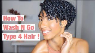 Easy Wash N Go For Short Hair | Defined Type 4 Curls