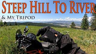 Steep Hill Attempt To River | Adventure Bike Riding Scenery ️
