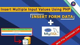 Insert multiple rows value using PHP || Insert multiple rows with one query  || #coding_studio