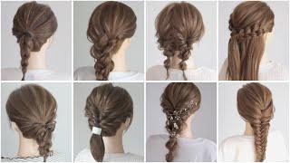 [簡単ヘアアレンジ] ヘアピンなしで作れる8つのヘアアレンジ/ 8 Easy Hairstyles for Girls