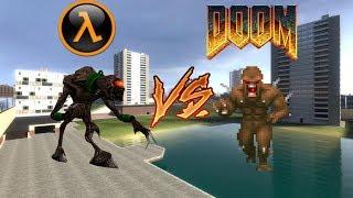 Garry's Mod | Half-Life Xen SNPCs vs Classic DOOM SNPCs