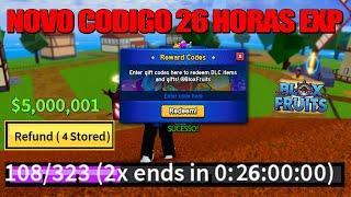 NOVO CÓDIGO +29 CÓDIGOS DE 2X XP BELI E RESET NO BLOX FRUITS 2024 - blox fruit codes