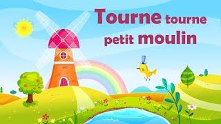 Tourne tourne petit moulin - Mon âne ⒹⒺⓋⒶ  Comptines à gestes pour bébés  avec paroles & animation