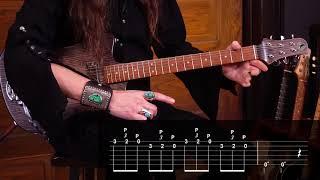 "One-Minute Riffs" Guitar Lessons You Can Learn in 1 Minute with TABS by Justin Johnson