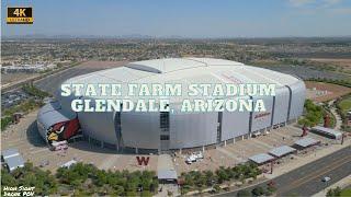 4K Drone Footage - State Farm Stadium - Glendale, Arizona - Home of the Arizona Cardinals