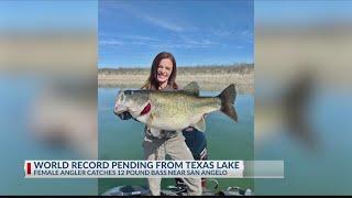 Lady angler catches pending world record largemouth bass at O.H. Ivie Lake