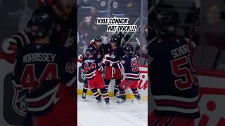 Kyle Connor scores a hat trick in only 6 minutes! #NHL #hockey #winnipegjets