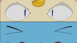 Meowth and wobuffet interfere during team Rocket motto