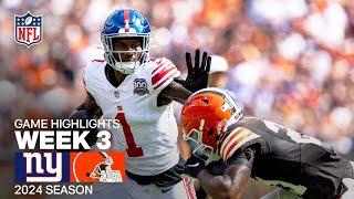 New York Giants vs. Cleveland Browns | 2024 Week 3 Game Highlights