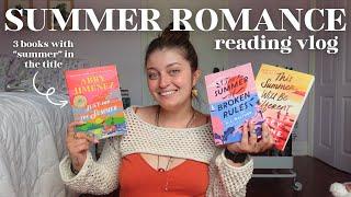 reading vlog: summer romances with "summer" in the title ️