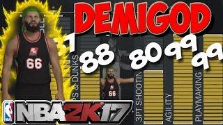 DEMIGOD BUILD | MyPlayer | MOST OVERPOWERED PLAYER ON NBA 2K17 BEST BUILD