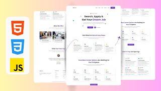 Responsive Job Posting Website Using HTML , CSS & JavaScript