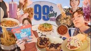 What I ate from the 99 CENT "ONLY" store   vegan meal ideas  