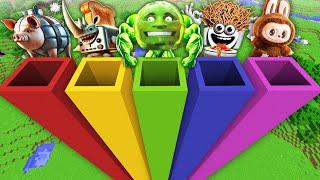WHERE this TALLEST PITS LEADS NEW BRAINROT RHINO TOASTERINO | LING GANG MELON | LABUBU in Minecraft?