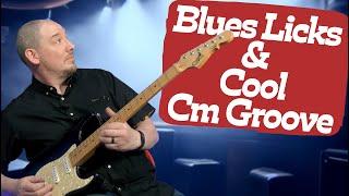 14 Blues Licks over a Cm Groove Guitar Lesson