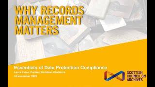 Why Records Management Matters with Laura Irvine