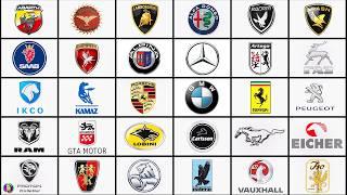 220 MAJOR CAR BRANDS WITH OVALS, ANIMALS, TEXTS