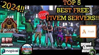 THESE ARE THE BEST TOP 5 GTA5 RP FIVEM SERVERS 2024! BIGGEST MOST POPULAR FIVEM GTA RP SERVERS PT1