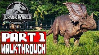 JURASSIC WORLD EVOLUTION Gameplay Walkthrough Part 1 - No Commentary