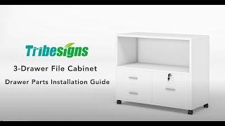 F1843/F1845/F1846- Installation Guide - Mobile Lateral Filing Cabinet with Lock and open Shelves