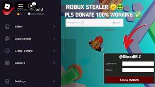 Robux Stealer Script | Pls Donate | Unlimited Robux | 100% Working  [V.2]