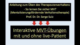 Serge Sulz MVT Anleitung Therapeutenverhalten Mentalisierungsfördernde Verhaltenstherapie