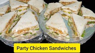 Tasty Chicken Party Sandwich Recipe By Masara Kitchen ️ - Party Sandwiche Recipe 