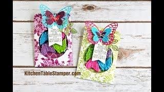 Stampin Up Butterfly Basics Treat Bag Tutorial - Kitchen Table Stamper
