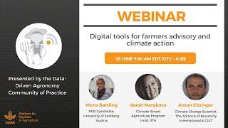 Webinar - Digital tools for farmers advisory and climate action