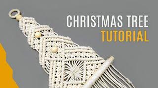 DIY ELEGANT MACRAMÉ CHRISTMAS TREE WALL HANGING TUTORIAL