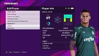 Gabriel Veron face e football pes 2020 Palmeiras