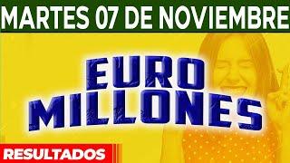 Resultado del sorteo Euromillones del Martes 7 de Noviembre del 2023. 