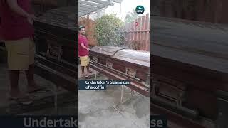 Undertaker’s bizarre use of a coffin #itvnews #philippines