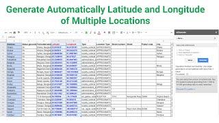 How to Generate Automatically Latitude and Longitude of Multiple Locations