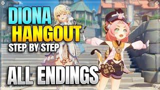 Diona Hangout Event All Endings + Achievements! -【Genshin Impact】