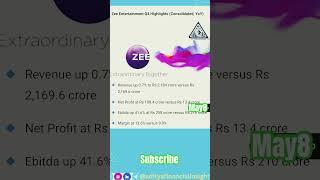 Zee Entertainment Q4 Results: Profit Soars 14X to ₹188 Cr! @adityafinancialinsights14