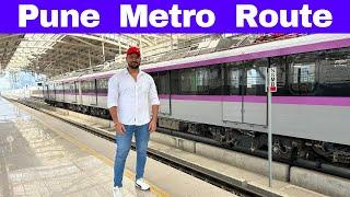 Pune Metro Route || Ramwadi to Vanaz Aqua Line Route || Pune Metro All Route Video