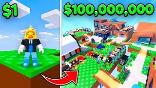 I Built MAX LEVEL $1,000,000,000 Skyblock Island in Roblox!