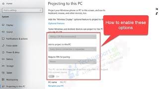 How To Fix "Projecting to This PC" Feature Disabled Problem in Windows 10