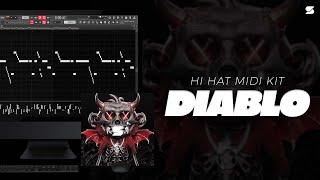 [FREE] Dark Trap Hi Hat Midi Kit - DIABLOS (THE WEEKND, TRAVIS SCOTT, NARDO WICK) Midi Pack 2023 