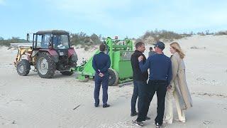 В Анапе изобрели новый комбайн для уборки песчаных пляжей