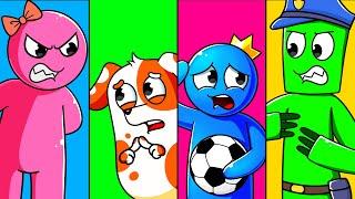 RAINBOW FRIENDS, But BLUE n HOO DOO KICK THE BALL into THE STREET?! | Rainbow Friends 3 Animation