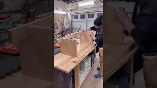 Modern style oak bench #woodworking #furniture