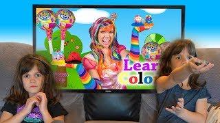 Twins watch Princess Lollipop Teach Colors with Pikmi Pops!