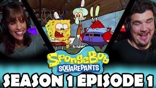 FIRST TIME WATCHING SPONGEBOB SQUAREPANTS SEASON 1 EPISODE 1 - PATRICK IS AMAZING!