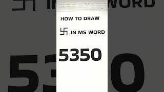 How to draw swastik symbol in MS word #gyansection #trending #viral #shorts