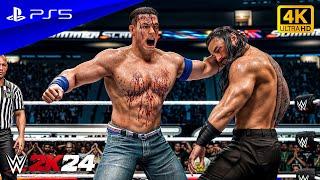 WWE 2K24 - Roman Reigns vs. John Cena | Amazing Match at SummerSlam | PS5™ [4K60]